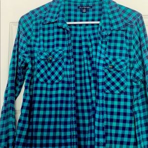 Cute blue and green plaid shirt